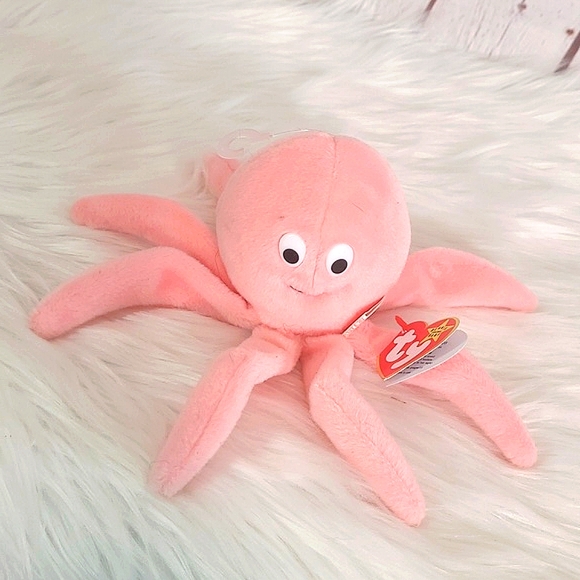RARE Ty Beanie Baby INKY the Octopus TAG ERRORS 1993 1994 PVC PRISTINE CONDITION - Picture 2 of 10